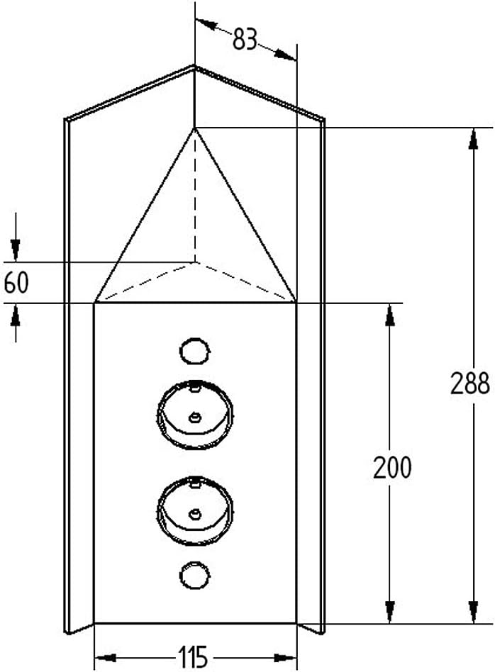 THEBO Licht ST 3007/200/2C Energie-Ecksaeule ALU