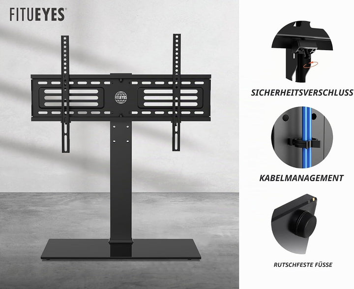 FITUEYES TV Standfuss TV Ständer für 40-75 Zoll LCD LED OLED Plasma Flach &amp; Curved Fernseher bis zu