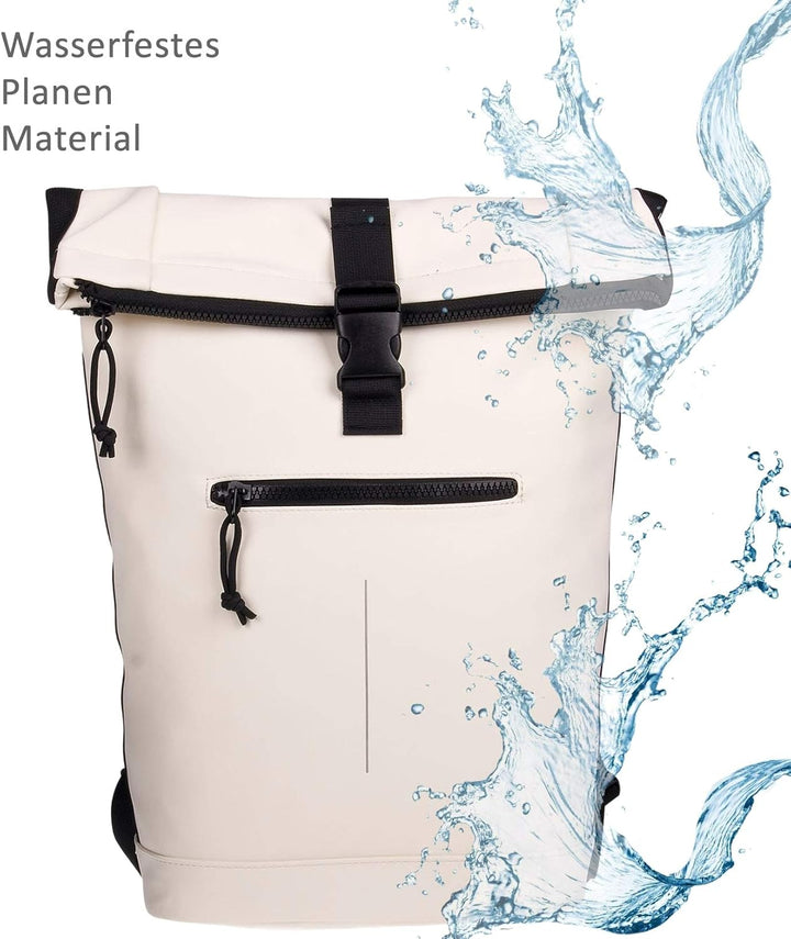 New Rebels Rucksack Plane Time Bag Kurierrucksack Roll-up Fahrradrucksack Sport Fitness + Flasche Cr