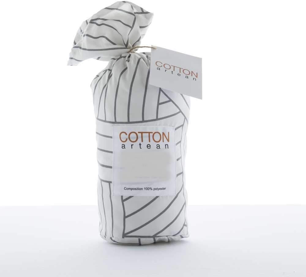 COTTON ARTean Salinas Bettwäsche-Set, 135 x 190/200 cm, hypoallergen Cama 135 X 190/200 Weiss, Cama