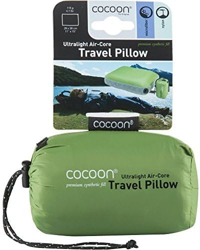 Cocoon Reisekissen/Kopfkissen Air Core Pillow Ultralight - 28x38cm 28x38cm Wasabi Green/Grey, 28x38c