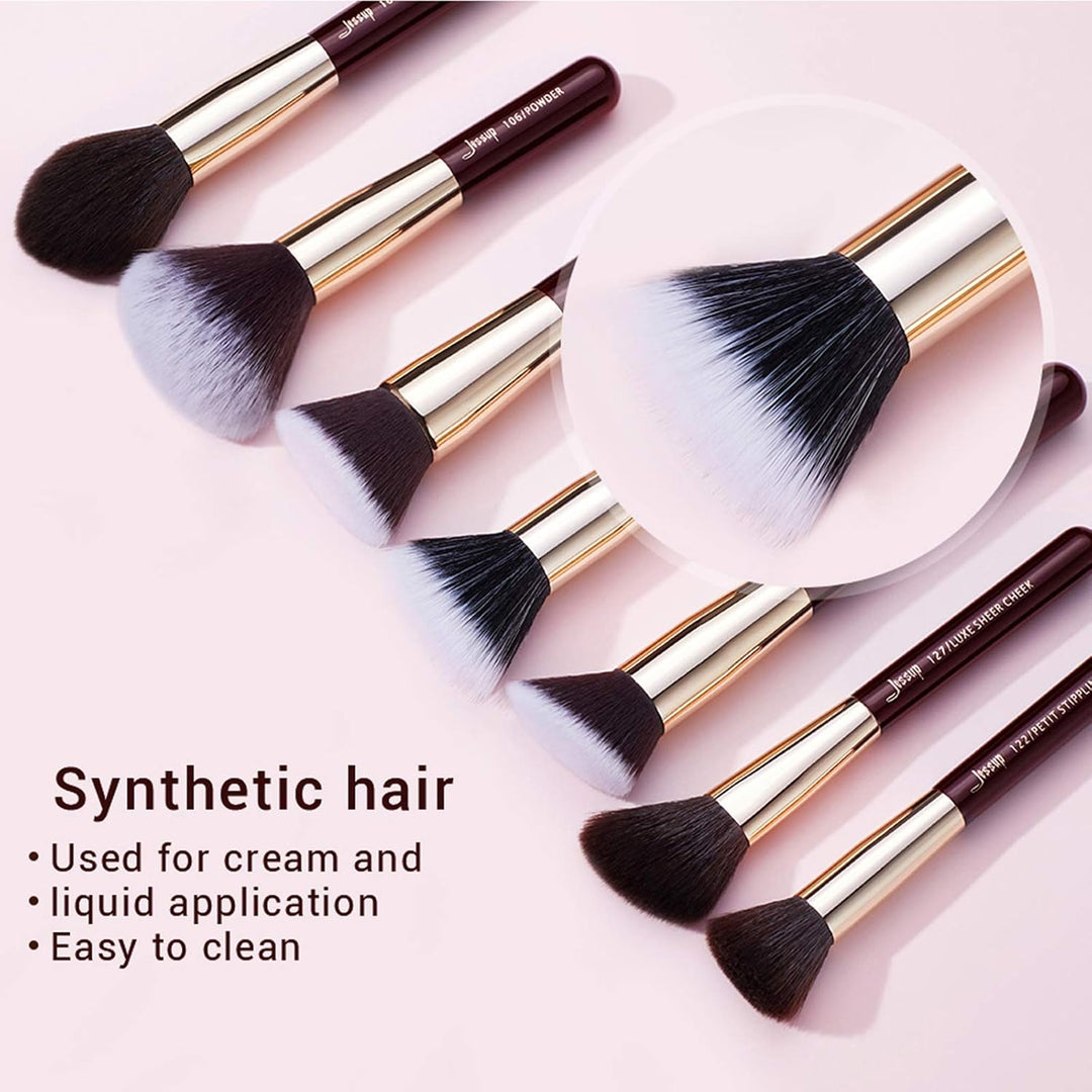 Jessup Pinselset Makeup Make Up Pinsel Set Kosmetikpinsel Schminkpinsel Augenpinsel Gesichtpinsel Pu