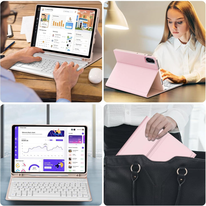 IVEOPPE Tastatur für Xiaomi Redmi Pad 2 & SE 11 Zoll, Hülle mit Bluetooth Abnehmbarer Tastatur für R