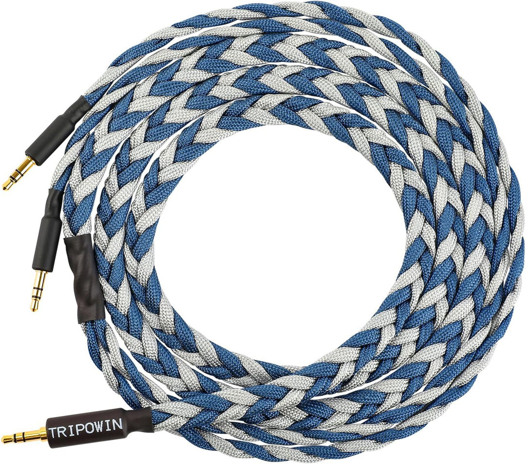 LINSOUL Tripowin GranVia Upgraded OFC hohe Reinheit Kopfhörer Audio Ersatzkabel, Dual 3.5mm Stecker