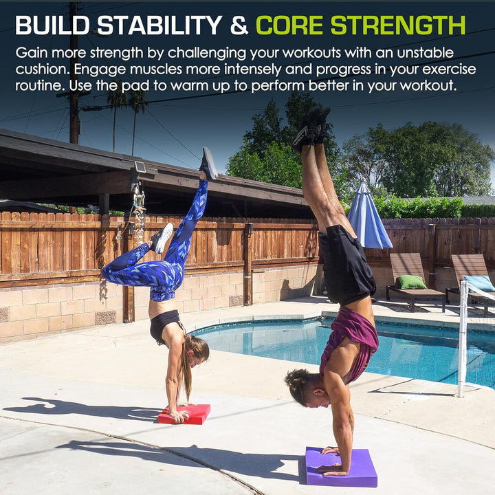 ProsourceFit Übung Balance Pad - Rutschfeste gepolsterte Schaumstoffmatte & Knieschoner für Fitness