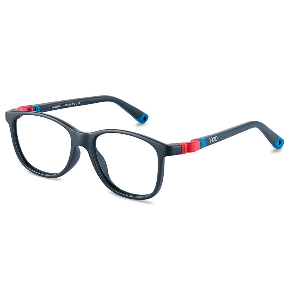 NANOVISTA Unisex Kinder Sonnenbrille 48 Gris Oscuro Mate/Rojo/Azul, 48 Gris Oscuro Mate/Rojo/Azul