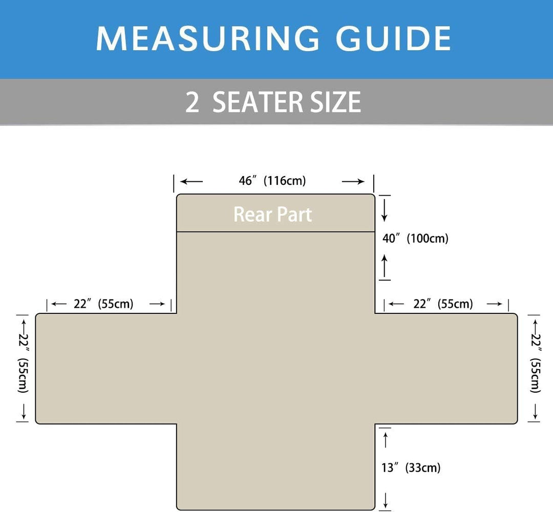 PETCUTE Sofabezug 2-Sitzer sofahusse Sessel Bezug Couchbezug Gesteppte Sofaschoner Sofa bezug Sofa S