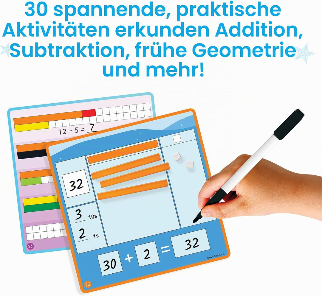 Cuisenaire-Stäbe Mathe-Set, Alter ab 5 Jahren, Vorschulniveau, Zahlen-Stäbe, Platzwerte, Materialien