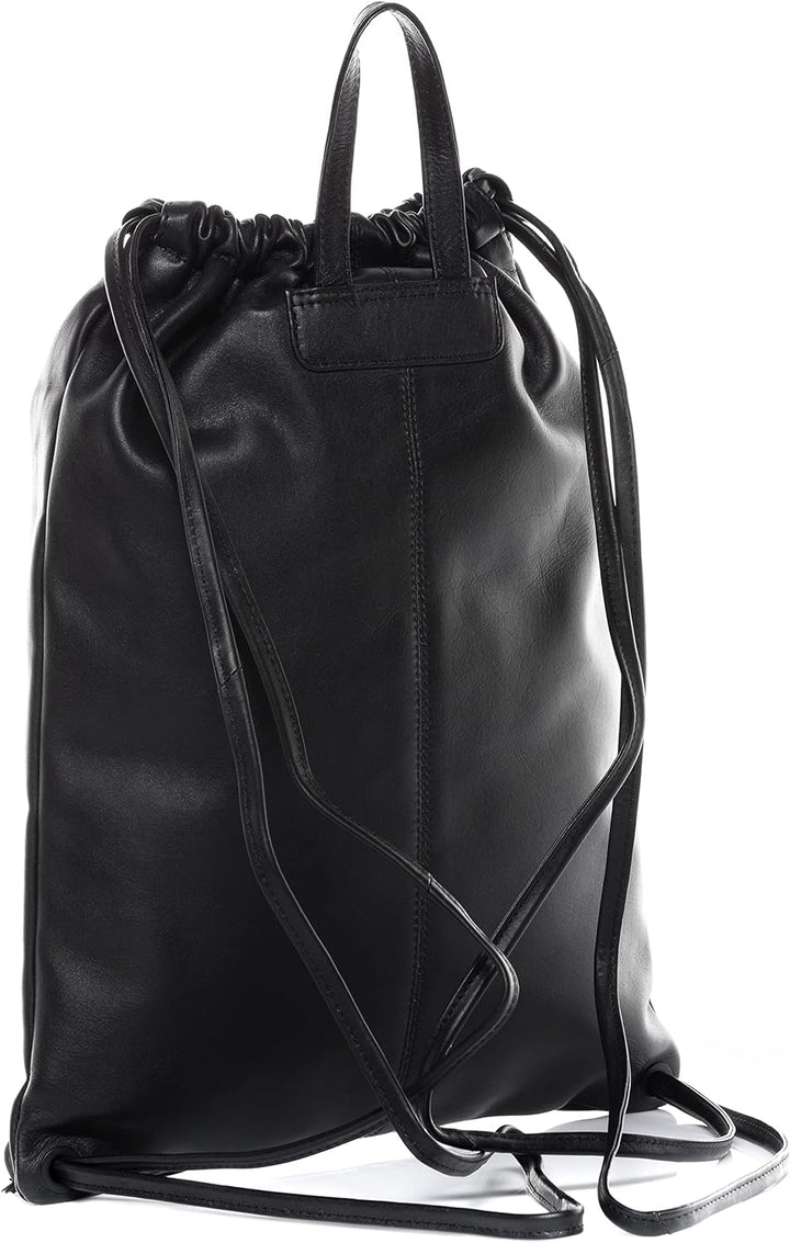 FEYNSINN BERLIN Rucksack NIK aus Premium Leder I Lederrucksack für Herren und Damen I Rucksack schwa