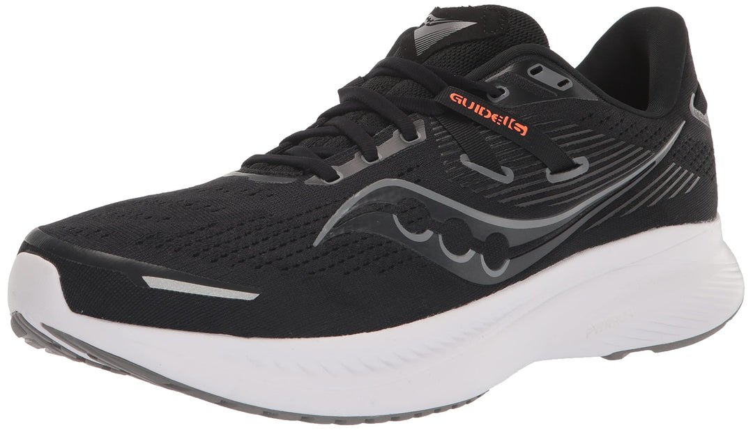 Saucony Herren Guide 16 Sneaker 46 EU Schwarz Weiss, 46 EU Schwarz Weiss