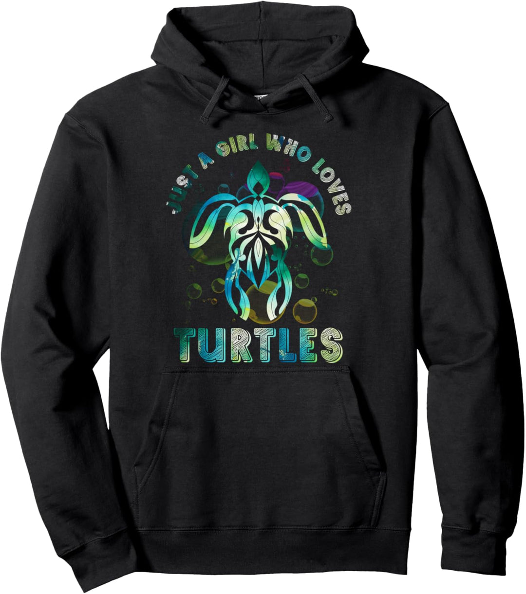 Nur ein Mädchen das Schildkröten liebt Meeresschildkröte Pullover Hoodie