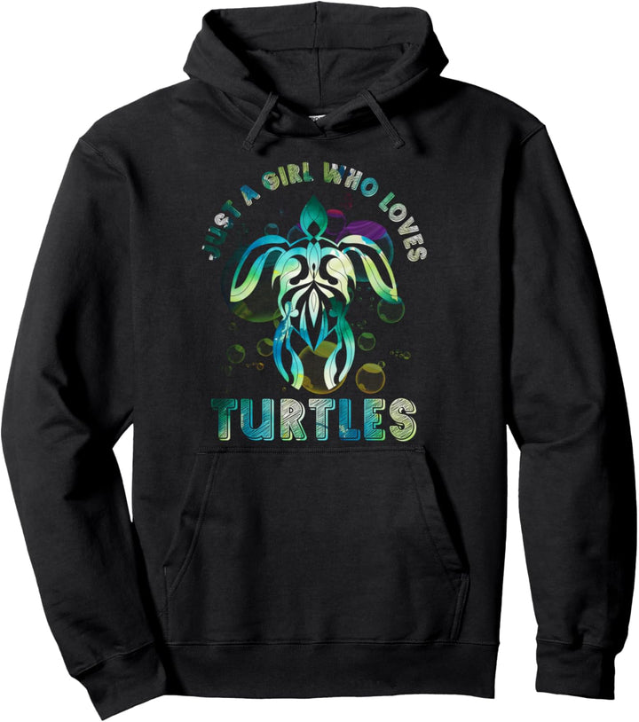 Nur ein Mädchen das Schildkröten liebt Meeresschildkröte Pullover Hoodie