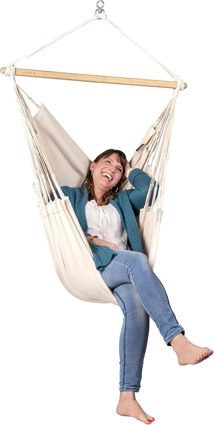 La Siesta®- Habana Hängesessel Basic Size für Entspannung & Stil: 360° Drehgelenk, hochwertiges Bamb