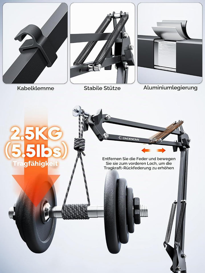 Overhead Kamera Stativ [40 cm erhöhen]-Professioneller Kamera Ständer Flexibel Gelenkarm Tisch Halte