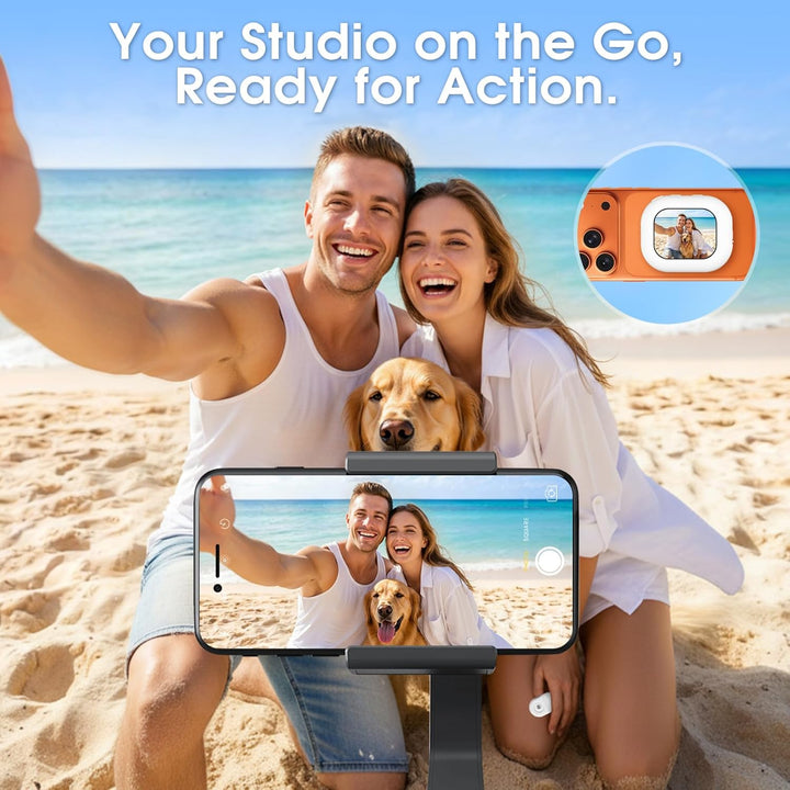 Handy Selfie Monitor für iPhone & Android, 2,01" Smartphone Rückkamera Magnetisch Vlog Bildschirm mi