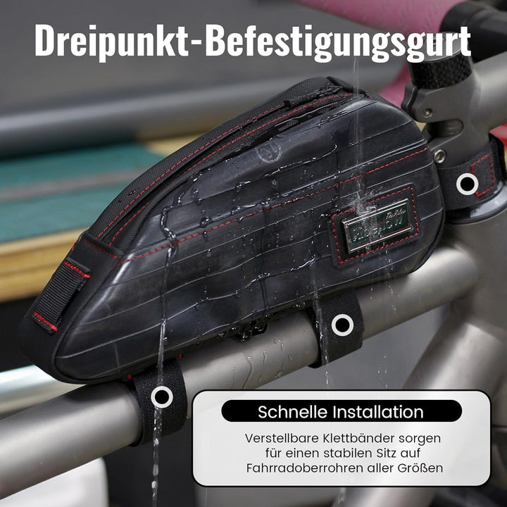 RIDENOW Fahrradtasche Rahmentasche aus recycelten TPU-Schläuchen & Gummischläuchen, Schmale wasserdi