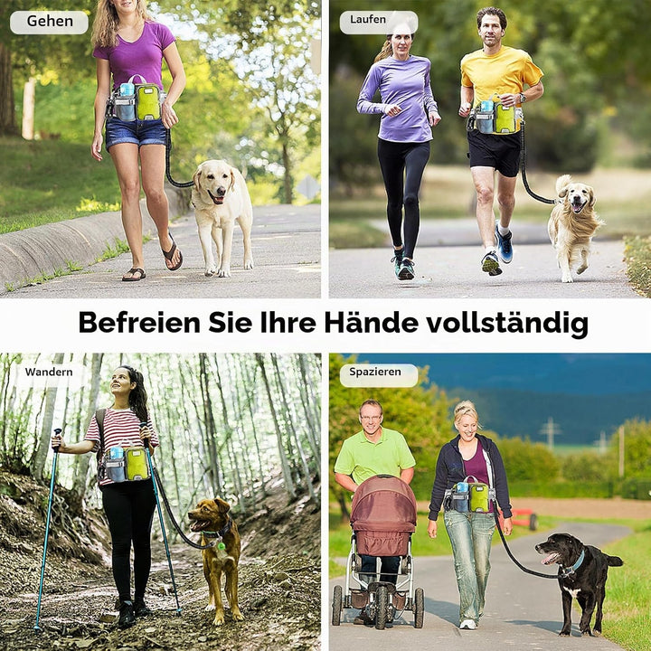 ETACCU Joggingleine Hunde mit Bauchgurt, Freihandleinen Jogging Hundeleine für grosse und mittelgros