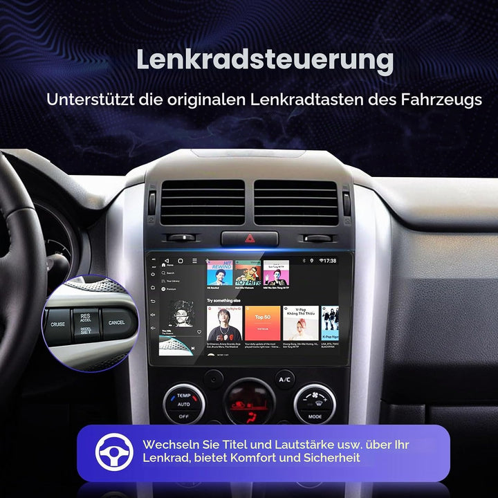 EZoneTronics Android 10.1 Autoradio Stereo für Suzuki Grand Vitara 2006-2013 9-Zoll-Touchscreen High