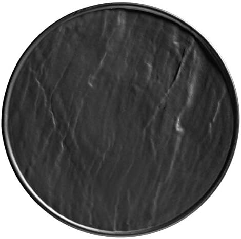 Holst Porzellan SDS 005 Hartkermaikplatte Schieferdesign schwarz 25 cm rund, schwarz, 25.5 x 25.5 x