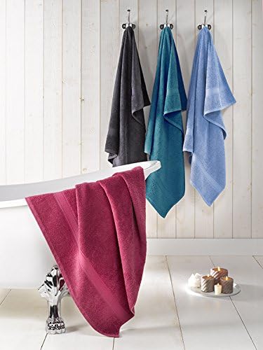 De Witte Lietaer 194862 Duschtuchset 3-tlg., Baumwolle, Fuchsia, 140 x 70 cm