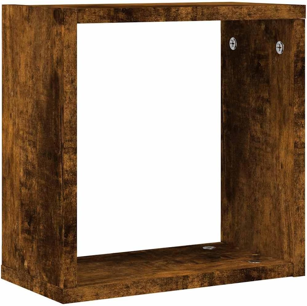 vidaXL Würfelregale 6 STK. Räuchereiche 30x15x30 cm, Würfelaufbewahrung, Würfelorganisator, Schweber