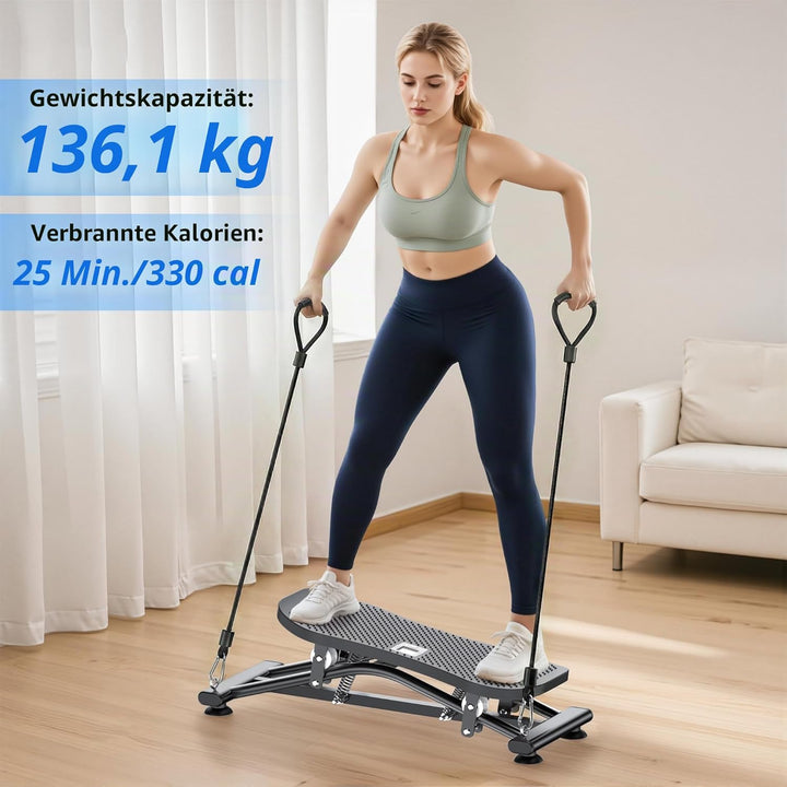 Balance Trainer Simulierte Skimaschine Widerstandsbasiertes Home Fitnessgerät Swing Stepper & Sidest