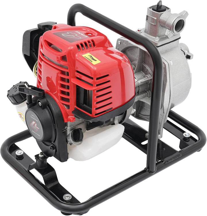 Benzin Wasserpumpe 4 Takt Tragbare Gartenpumpe 1.2KW Viertakt Teichpumpe für Gartenrasenbewässerung