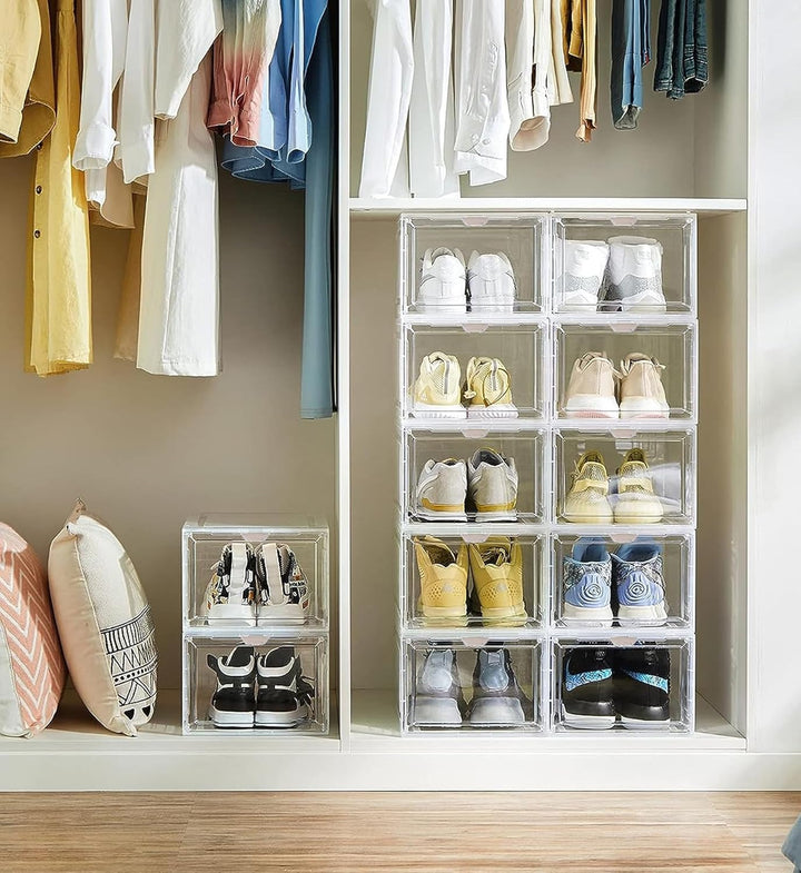Schuhboxen Organizer-Schuhkartons durchsichtig,Transparent Schuhaufbewahrung für Sneakers und Turnsc