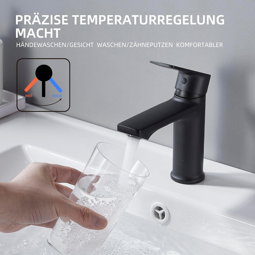 BELZ Wasserhahn Bad, Einhebel-badarmatur, Armatur Badezimmer, Mischbatterie Bad, Höhe 96 mm, Energie