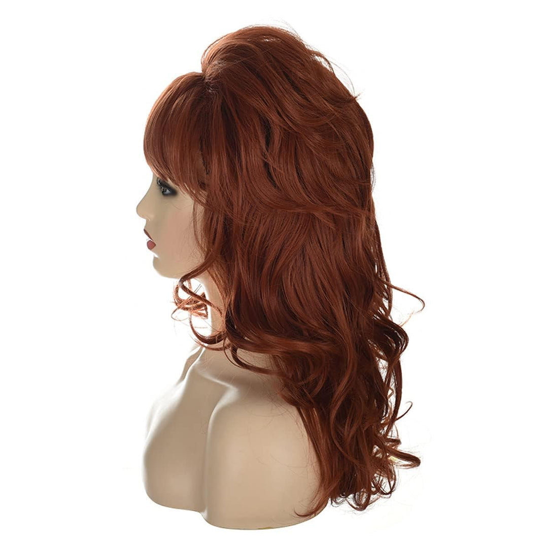 Morticia Frauen 80er Jahre Hippie Drag Queen Haar Bienenstock Vintage Retro Bouffant Kostüm Lockige
