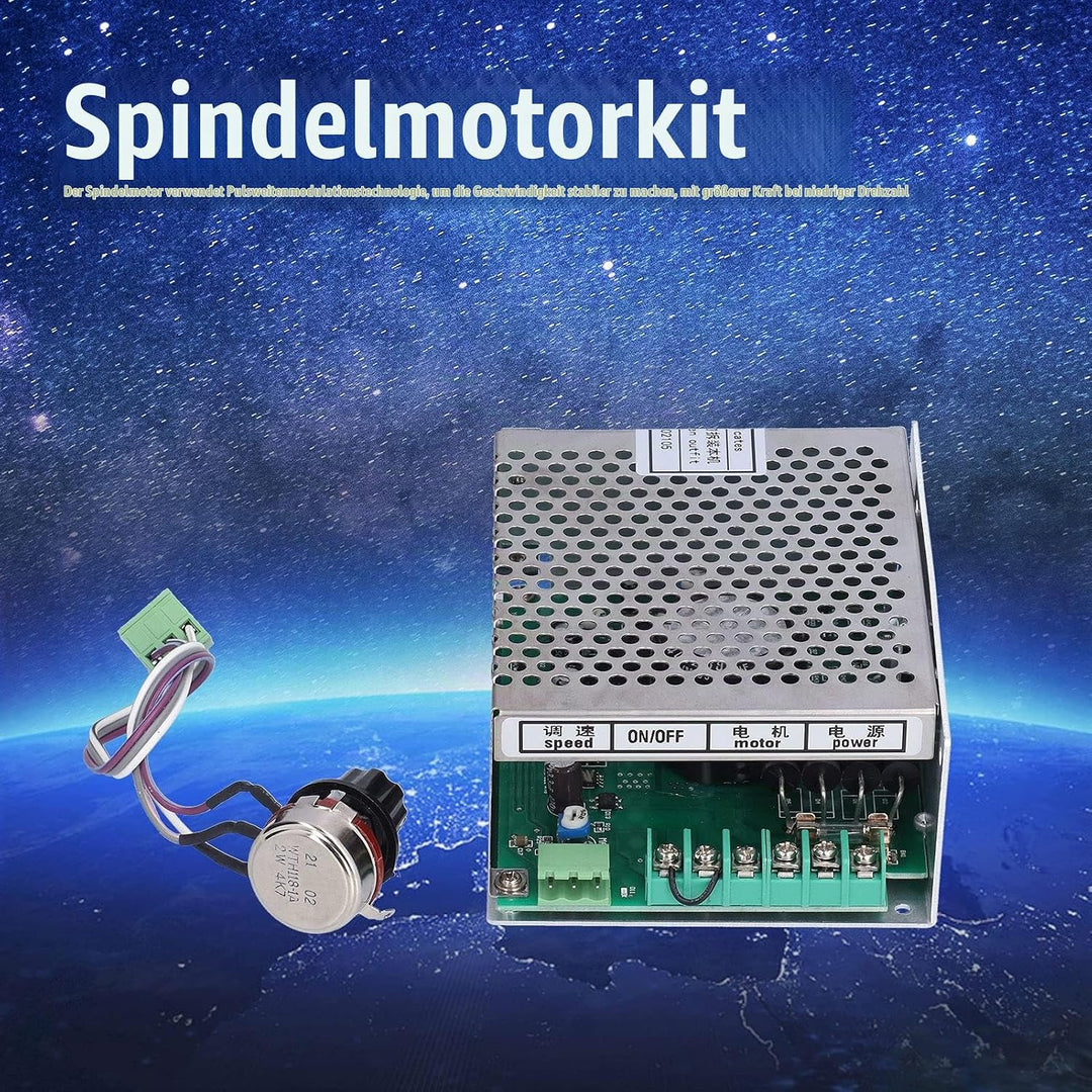 500W CNC CNC Bürstenloser Spindelmotor Kit, Luftgekühlter Frässpindelmotor ER11 12000RMP + AC110-AC2