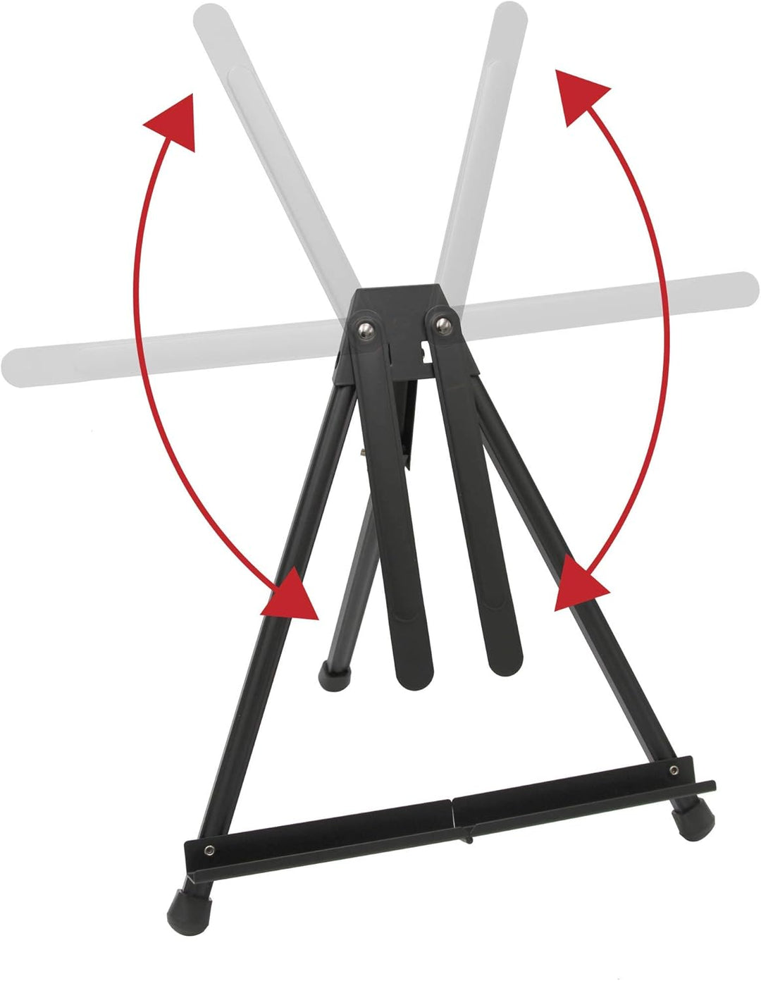 Paintersisters 4er-Set Tischstaffelei Aluminium in schwarz, Displaystaffelei, Bildhalter für Keilrah
