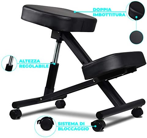 FRANKYSTAR Kniestuhl Ergonomischer Verstellbarer Kniehocker Sitzhocker Bürohocker für Zuhause und Bü