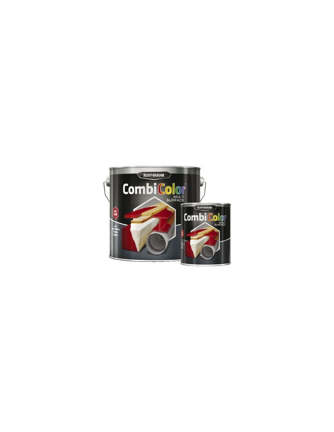 RUST-OLEUM 7392MS.0.75 Combicolor Multi Surface Hochglanz, cremeweiss-ral 9001 White RAL 9010 0.75 k