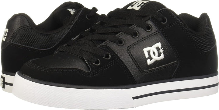 DC Shoes Herren Pure Skate-Schuh 38.5 EU Schwarz Schwarz Weiss, 38.5 EU Schwarz Schwarz Weiss