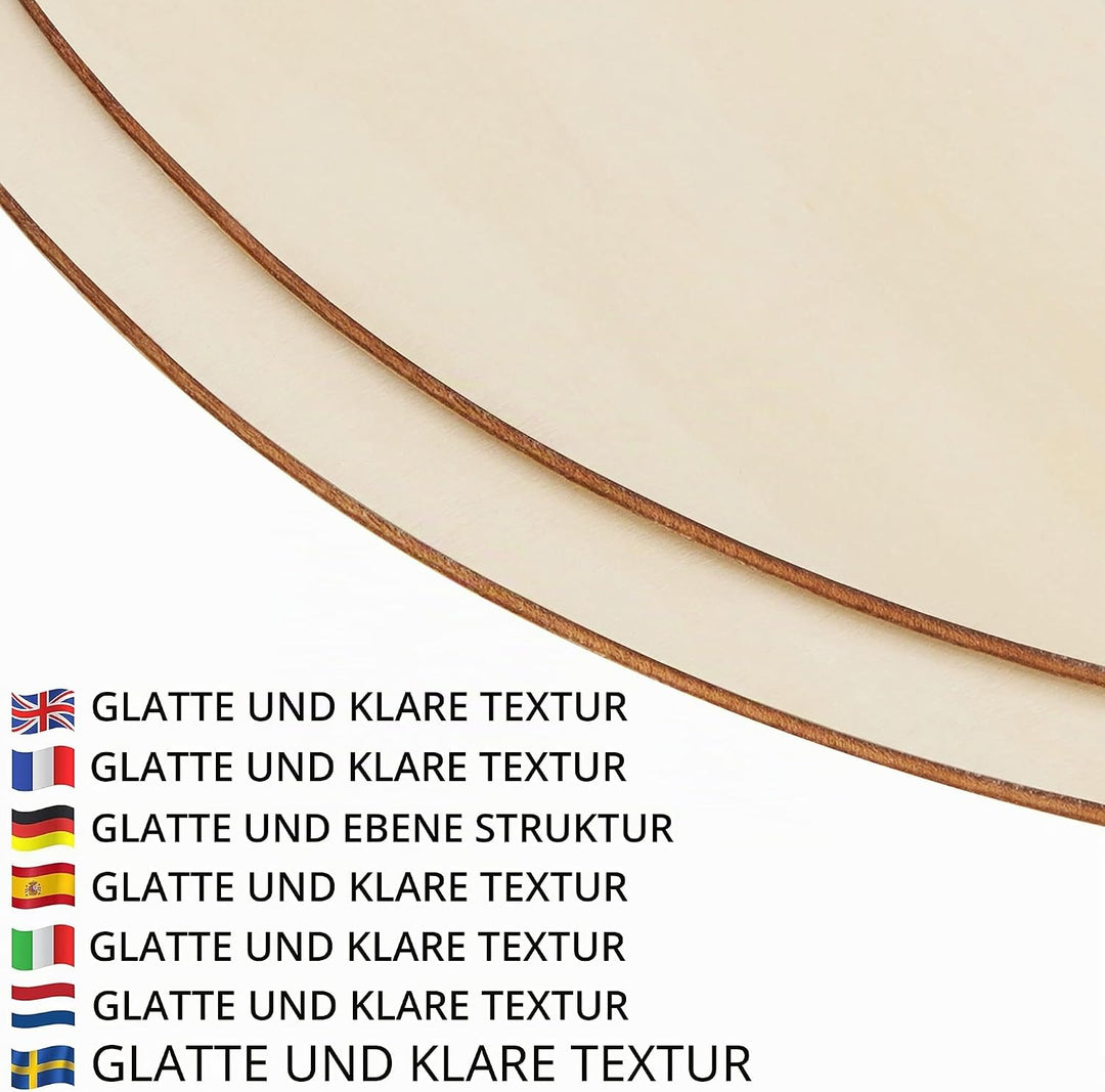 Belle Vous Naturbelassene Runde Holzscheiben (2 Stk) - 60 cm - Ausgeschnittene Holzscheiben zum Bast