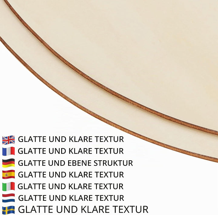 Belle Vous Naturbelassene Runde Holzscheiben (2 Stk) - 60 cm - Ausgeschnittene Holzscheiben zum Bast