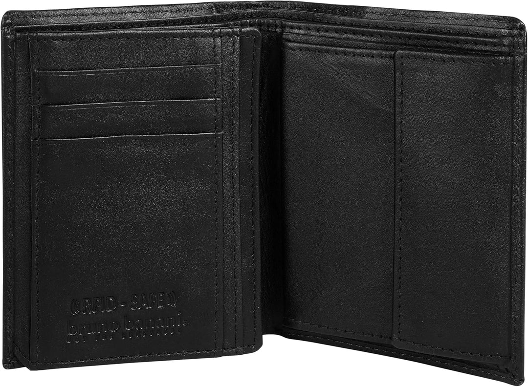 bruno banani Geldbörse Echt Leder Herren - 021648 Schwarz, Schwarz
