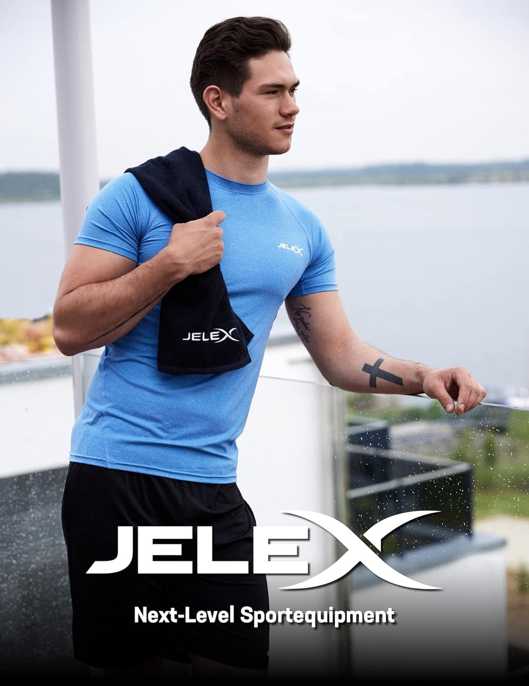 JELEX Namaste Sport Fitness Yoga Matte für Gym, Workout und zuhause. Aus rutschfestem, leichtem Mate