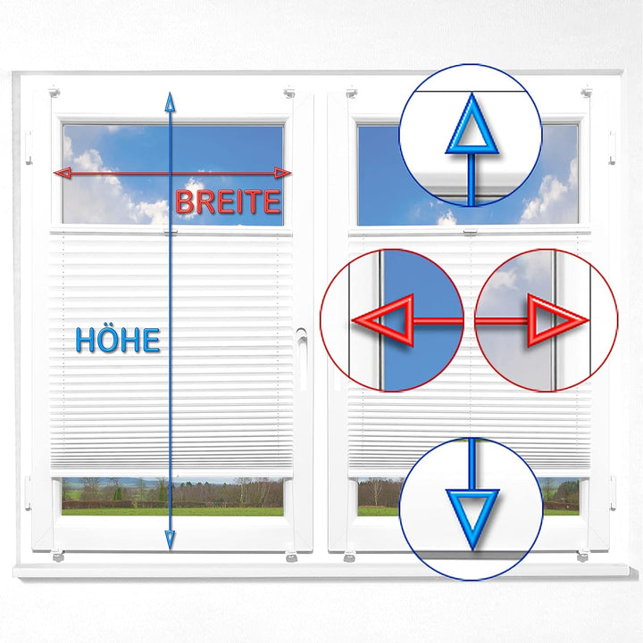 HORIVERT Wabenplissee Dunkelstahl 80x90 cm (B x H) mit Klemmträgern, mit Eco Dichtungspads, ohne Boh