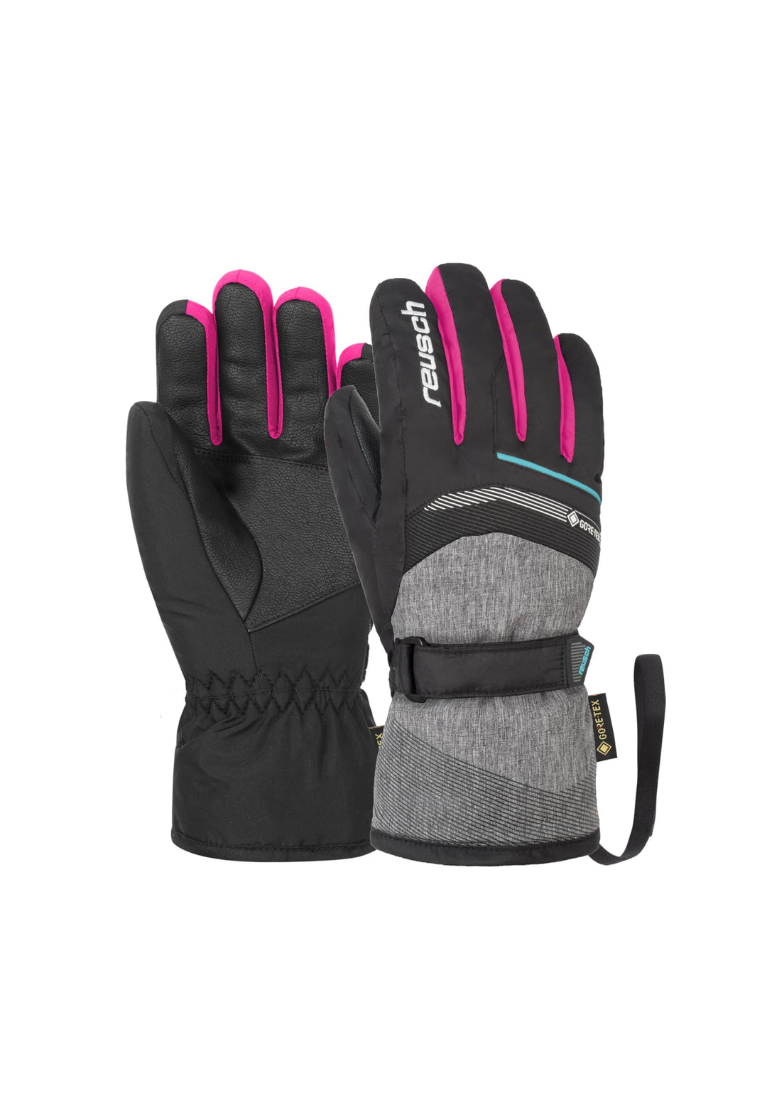Reusch Kinder Handschuhe Bolt GTX Junior blck/blck melang/pink glo 6.5, blck/blck melang/pink glo 6.