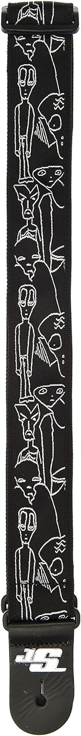 Planet Waves 50JS05 Gewebegurt Nylongewebe Joe Satriani Collection Silver Sketches Länge: 1520mm Bre