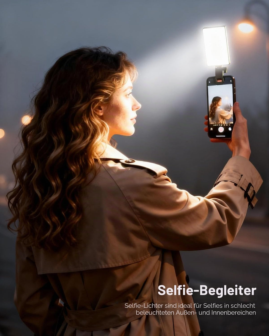 【Selfie Licht Ringlicht für Telefon】90 LED Wiederaufladbare iPhone Fülllichter, Ringlicht für Kamera