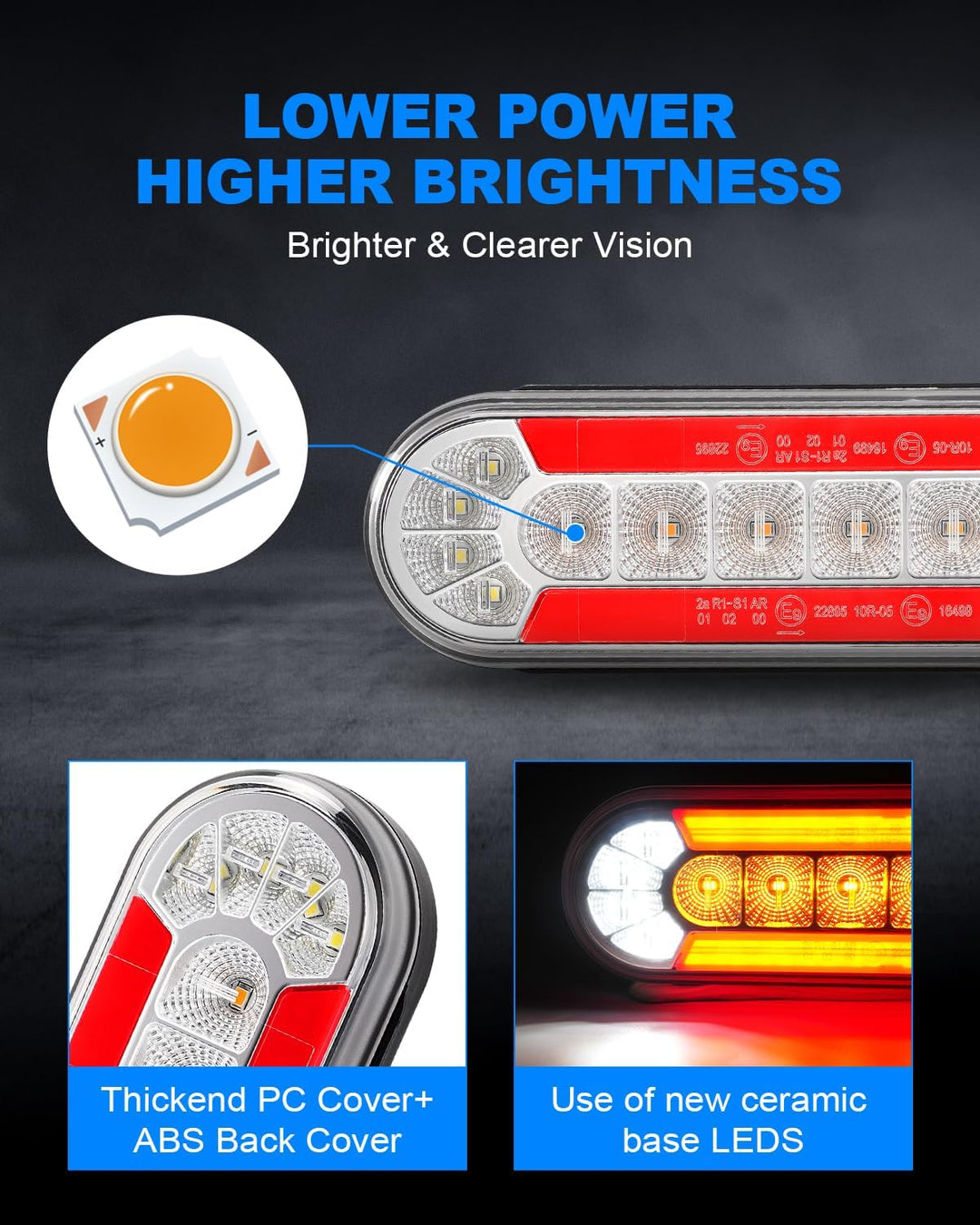SUPAREE LED Rückleuchten Anhänger 12v LED Anhänger Rückleuchten set Anhänger LED Beleuchtung set 12-