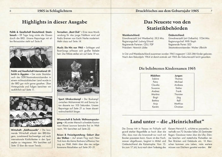 1965 - Geburtstagskurier: Druckfrisches aus Kindheit und Jugend | Zum 60. Geburtstag (Geburtstags-Ze