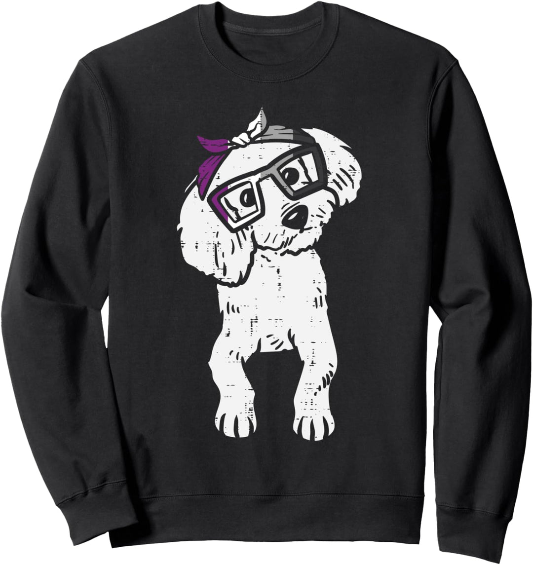 Poodle Dog Bandana LGBTQ Asexual Flag Ace Pride Ally Lover Sweatshirt