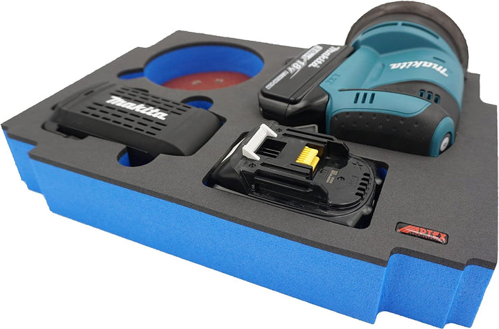 APTEX Schaumeinlage passend für Makita Akku-Exzenterschleifer DBO 180 für MakPac Gr. 2-3