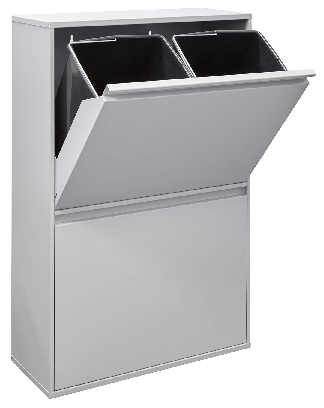 ARREGUI Basic CR602-B Mülltrennsystem aus Stahl | 4 Fächer Mülleimer für die Küche | 4 Fach Abfallei