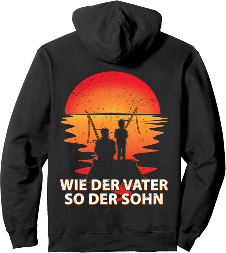 Angeln Wie der Vater so der Sohn Jäger Vatertag Pullover Hoodie