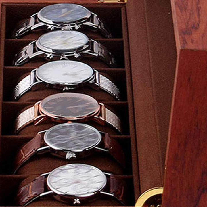 soudesileim 6 uhren aufbewahrungsbox holz, Uhrenbox mit Herausnehmbaren uhrenhalter, watch box mit G